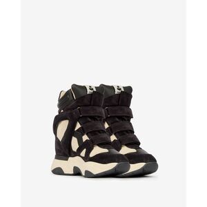 Isabel Marant balskee high-top wedge sneakers in suede calfskin leather EU38/US8